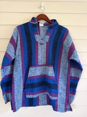 Bonfire Hippie Surfer Baja Hoodie Boho Unisex Pullover Free People Vibes L